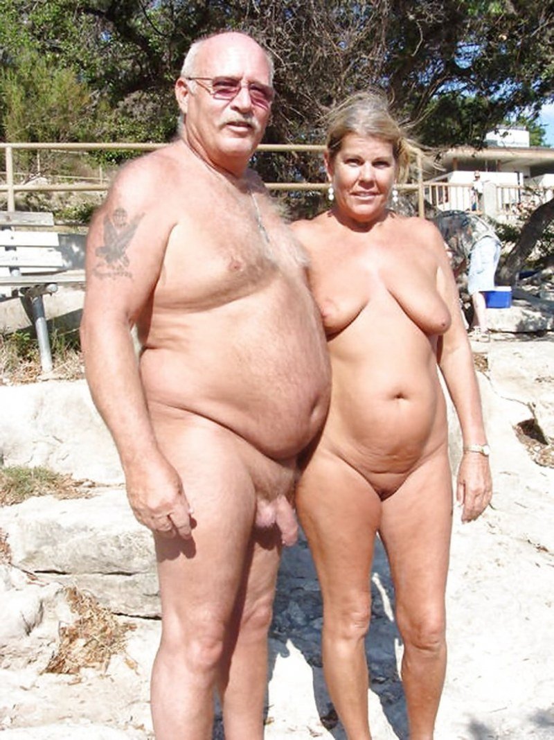 Naked elderly couples