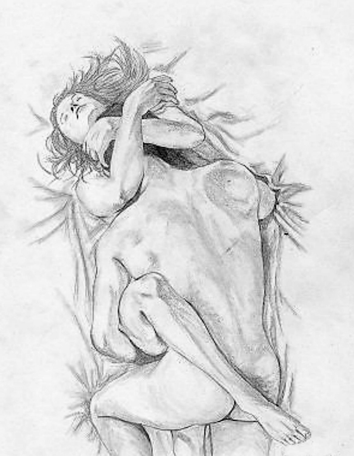 Mature Naked Black Sketch - Erotic Pencil Drawings - 76 porn photo