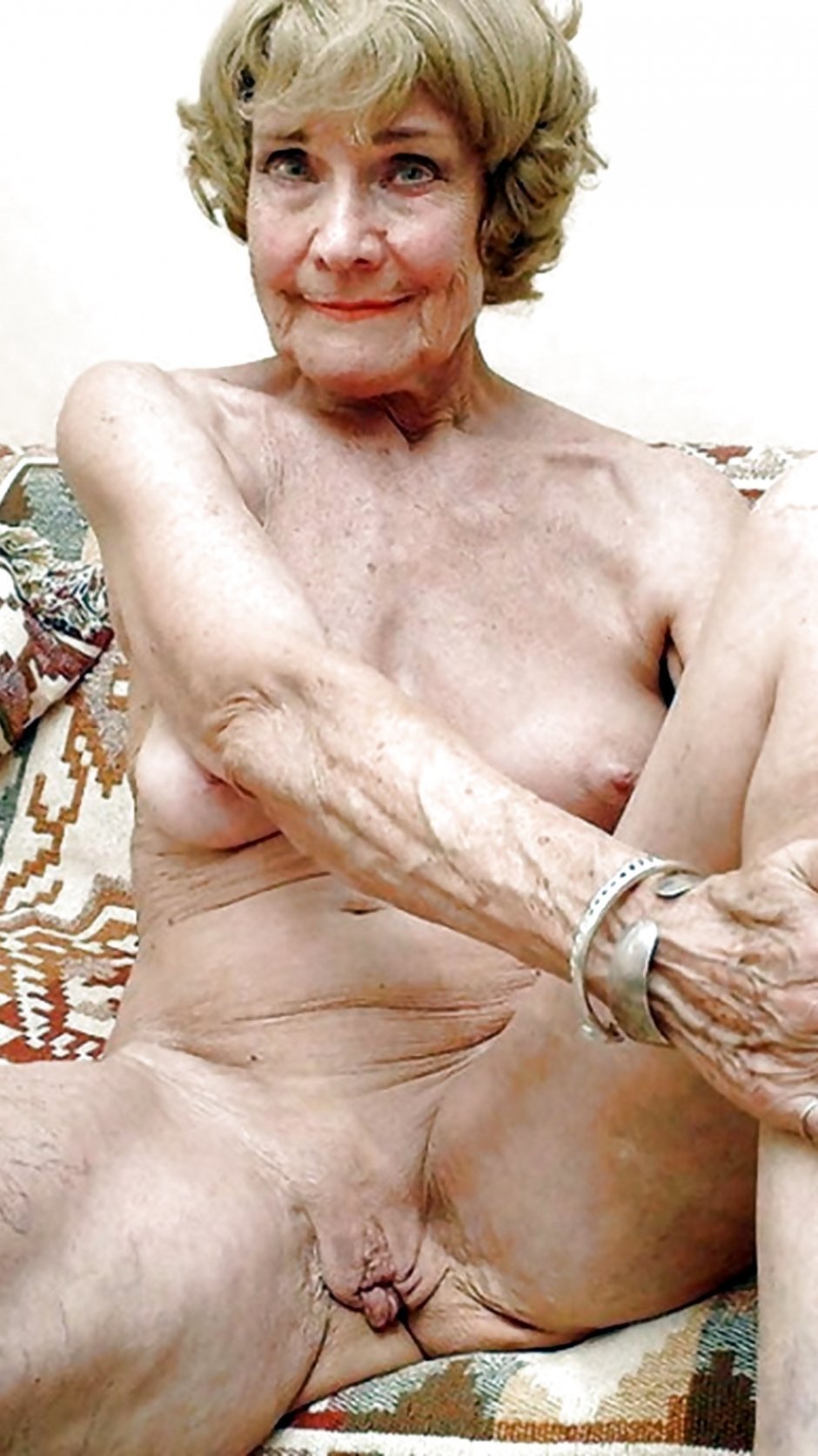 Naked old thin blondes