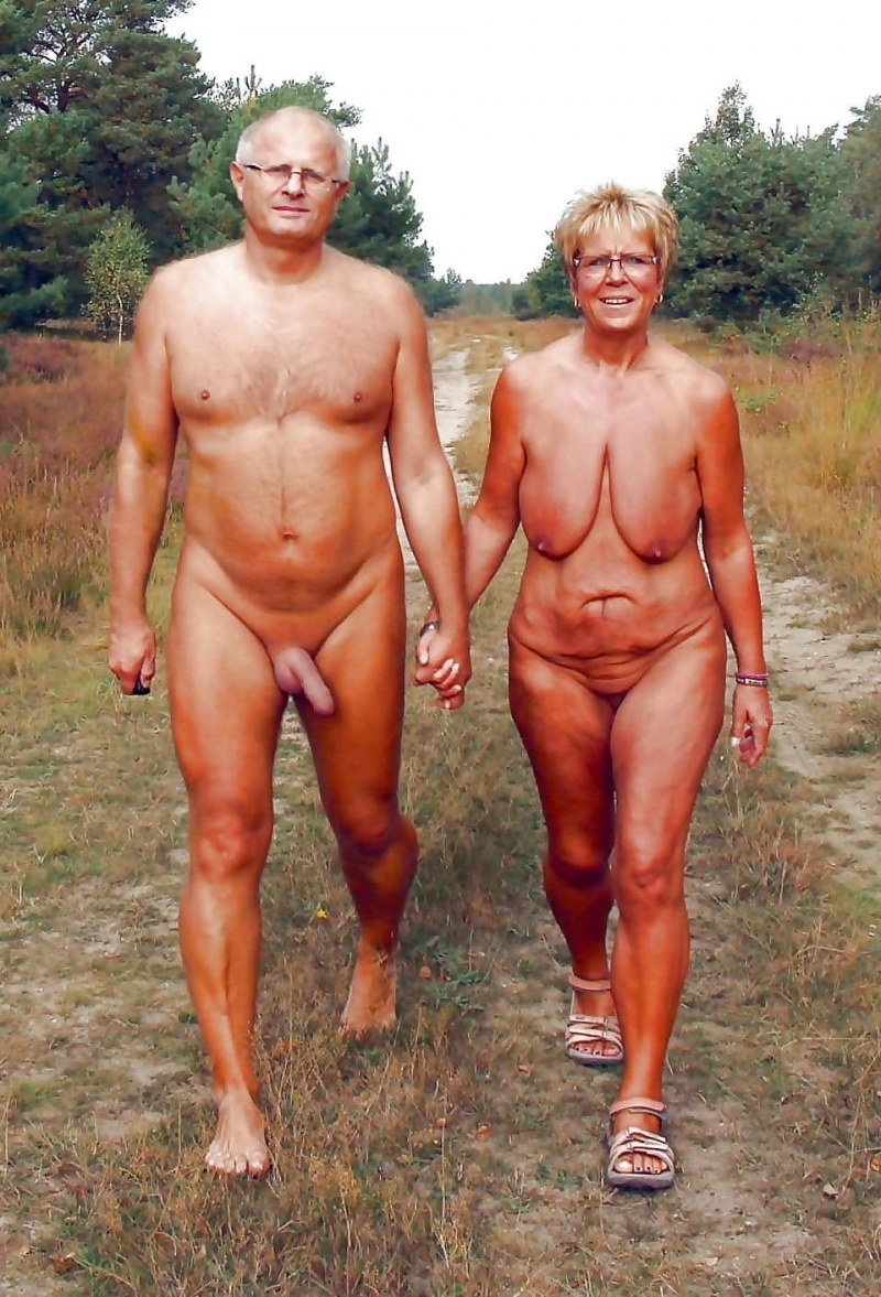 Naked elderly couples