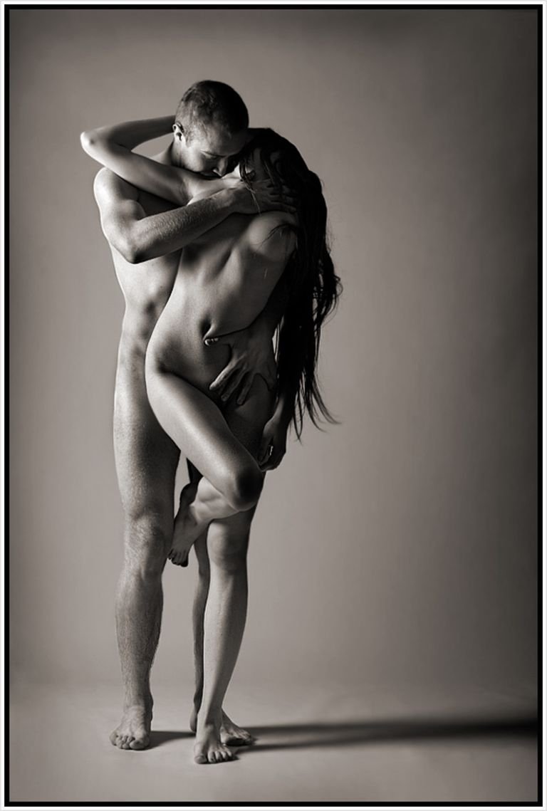 Nude photo shoot of a young couple