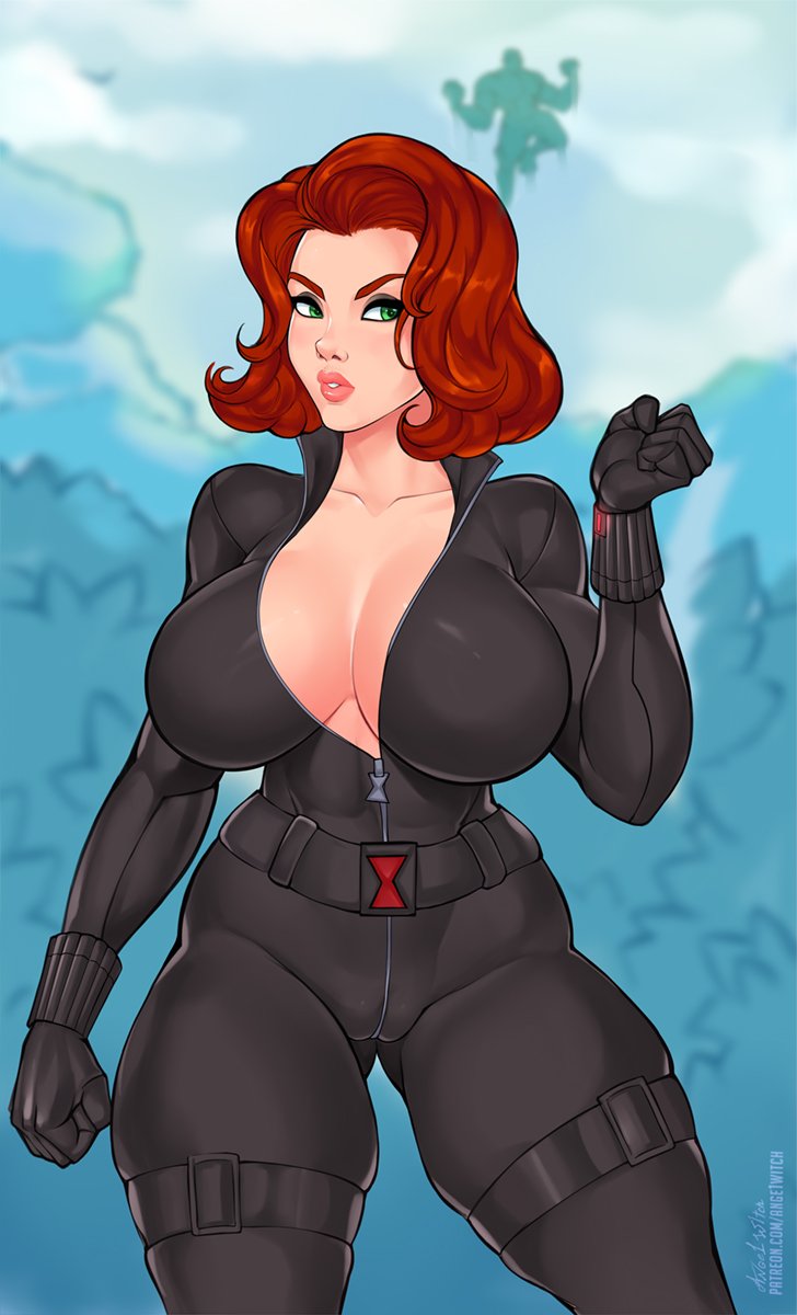 Hot Black Big Tit Cartoon - Black Widow Big Boobs - 65 porn photo