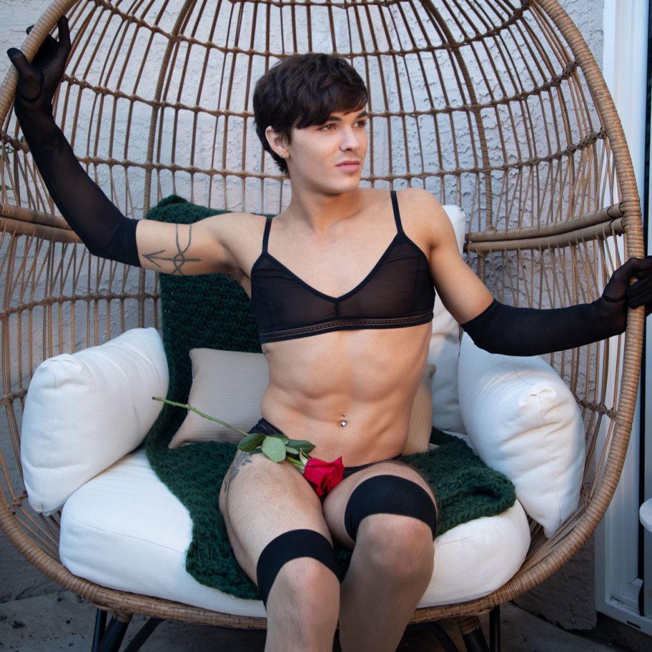 Jack off in lingerie actors