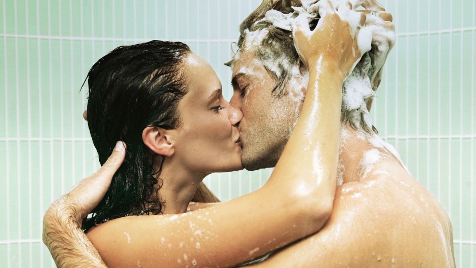 A passionate kiss