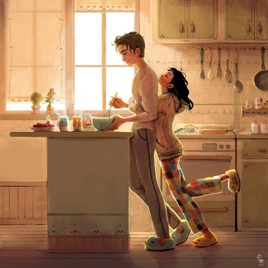 Passionate hugs