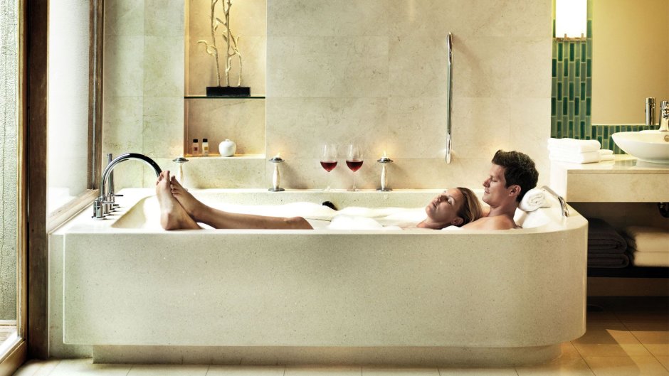 A couple in the bath