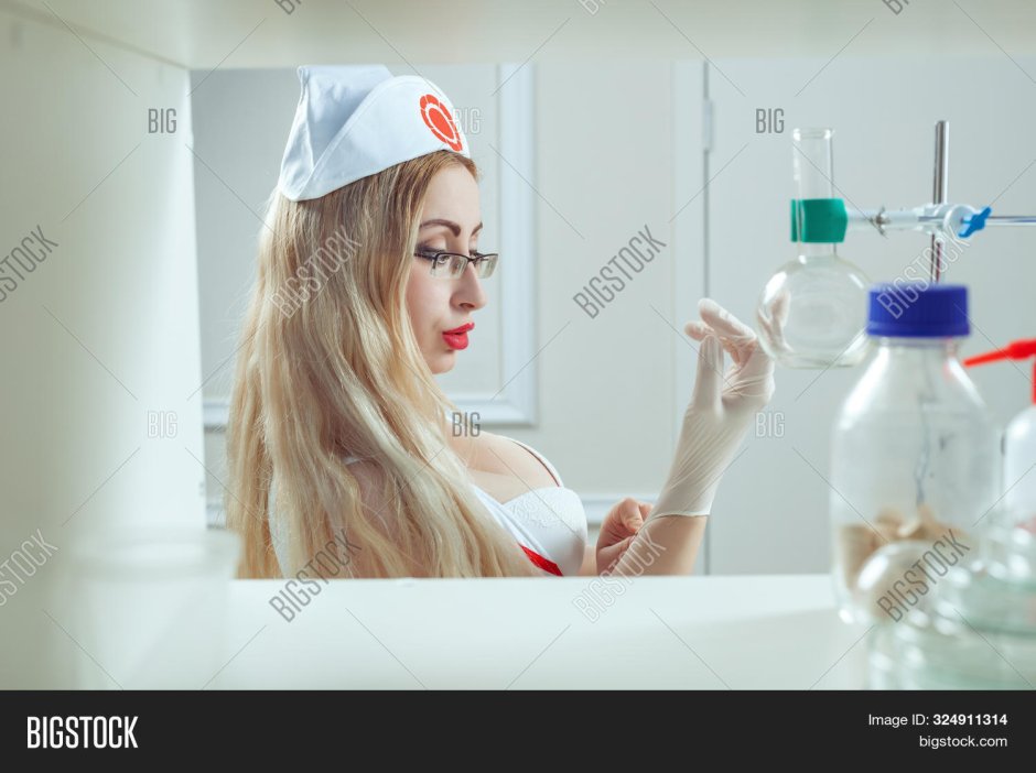 Girl in a suit of a nurse