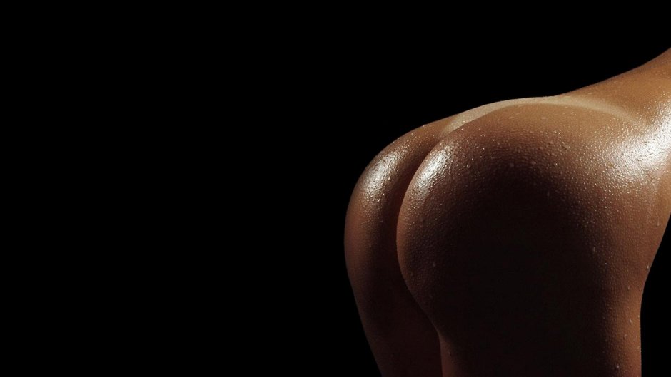 Beautiful naked female buttocks