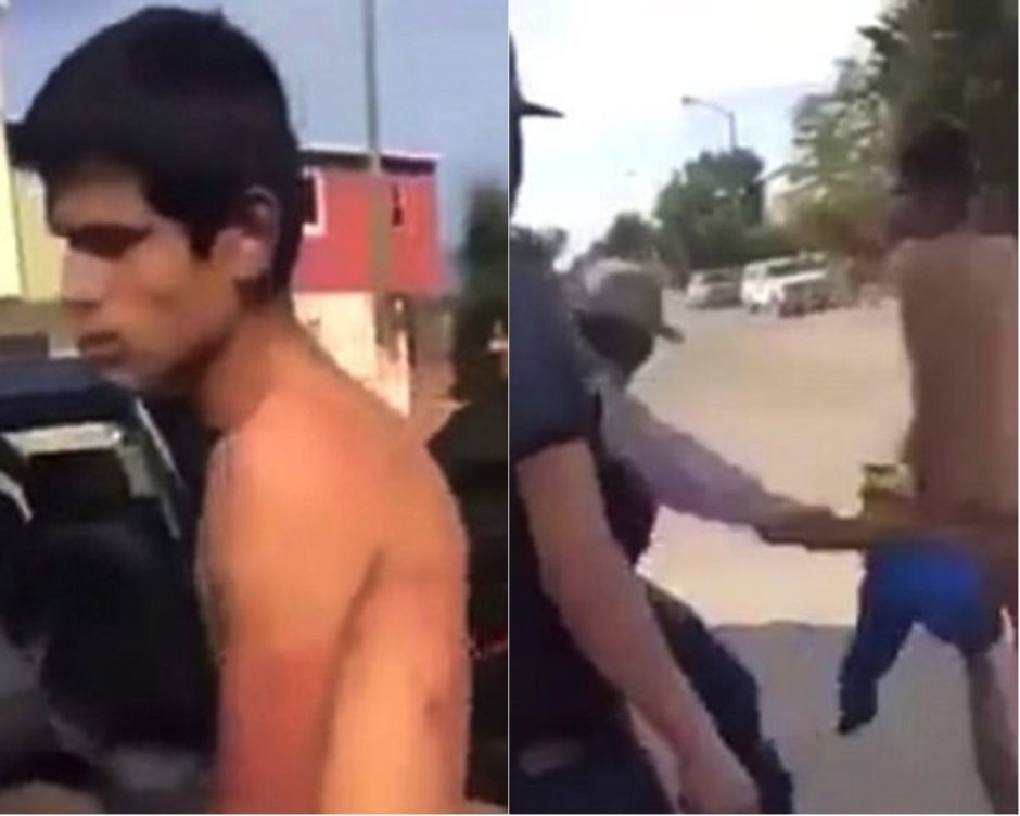 Mexican Female Thieves Striped Naked by Crowd