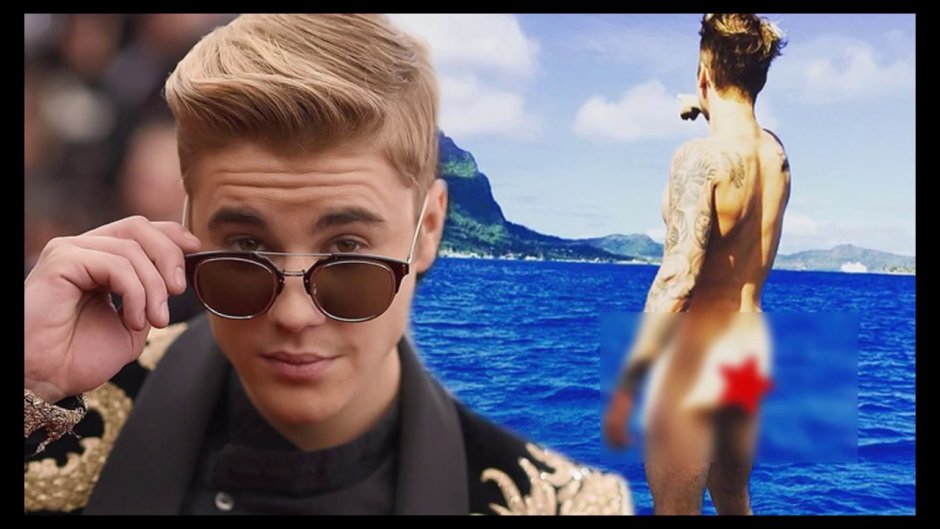 Justin Bieber in the pool