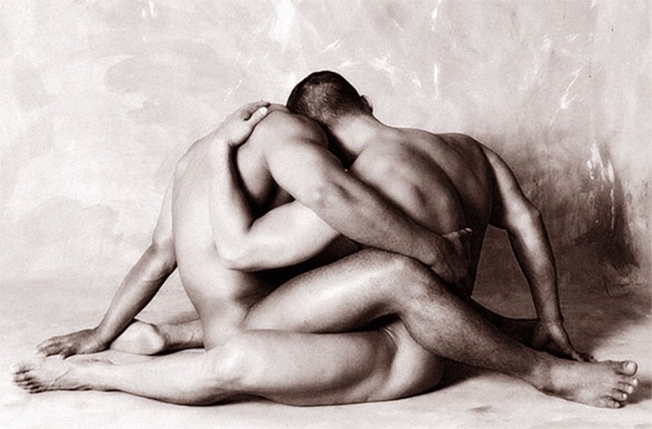 Photoshoot of naked men