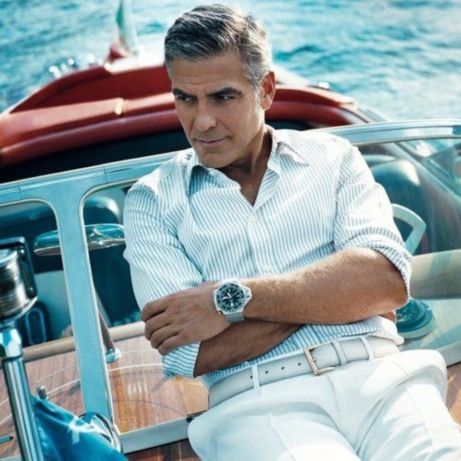 George Clooney chair rocking