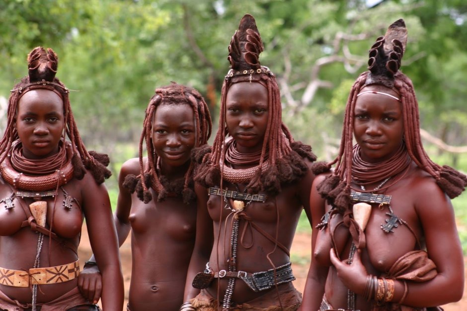 Naked women of the wild tribes of the Amazon