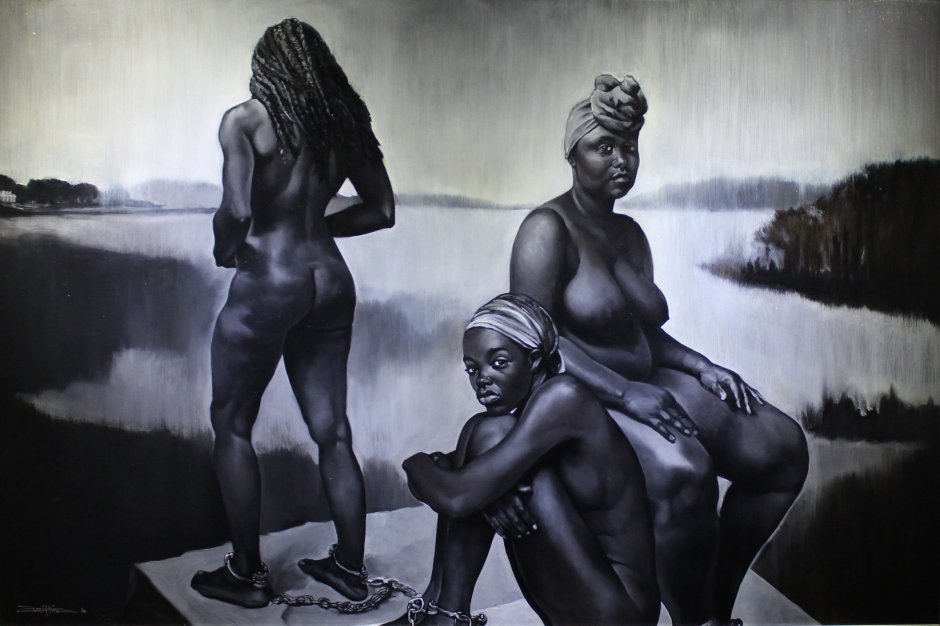 Negro and a slave erotic art