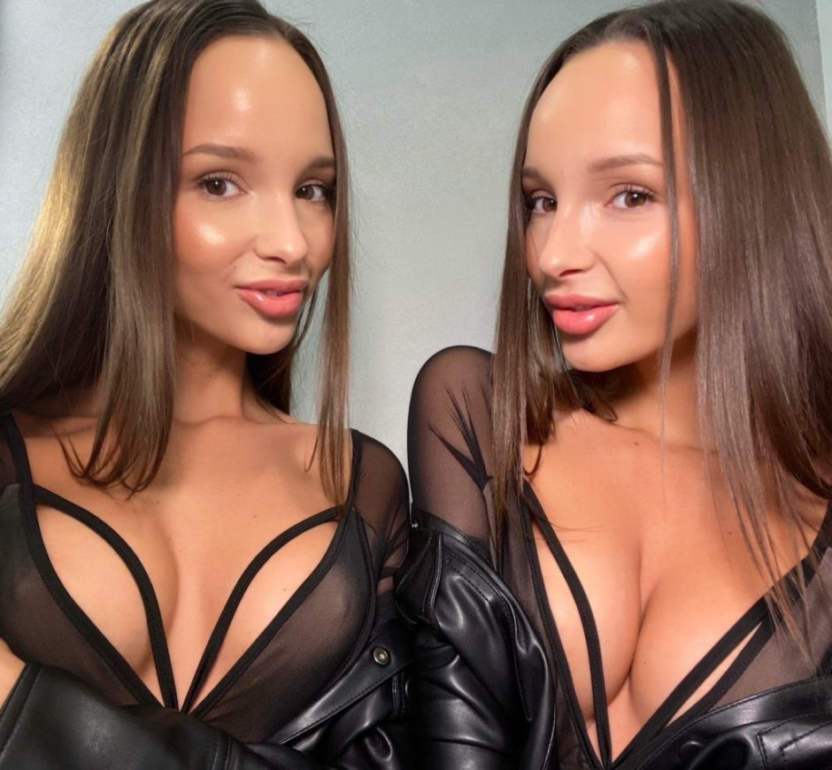 Lena Berisha in a dress