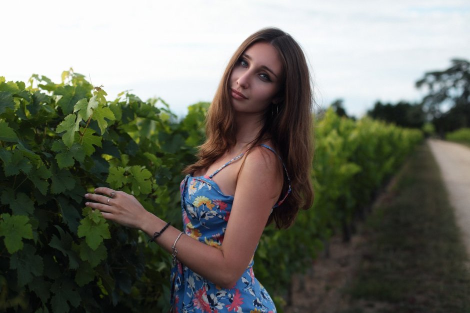 ADELYA ALINA in a dress
