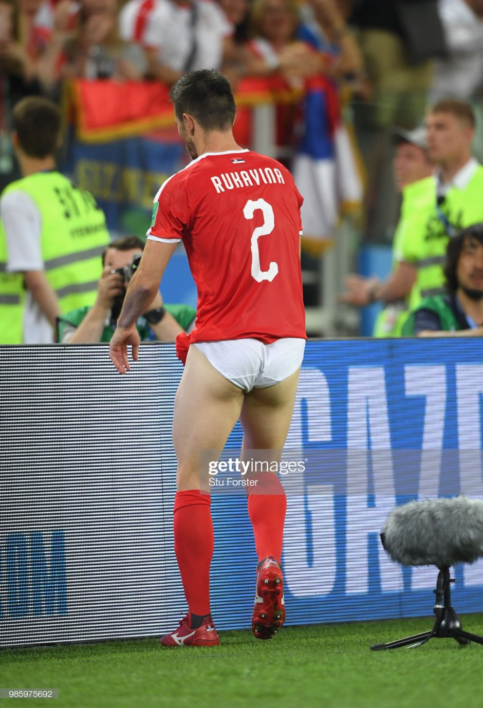 Football players in short underpants