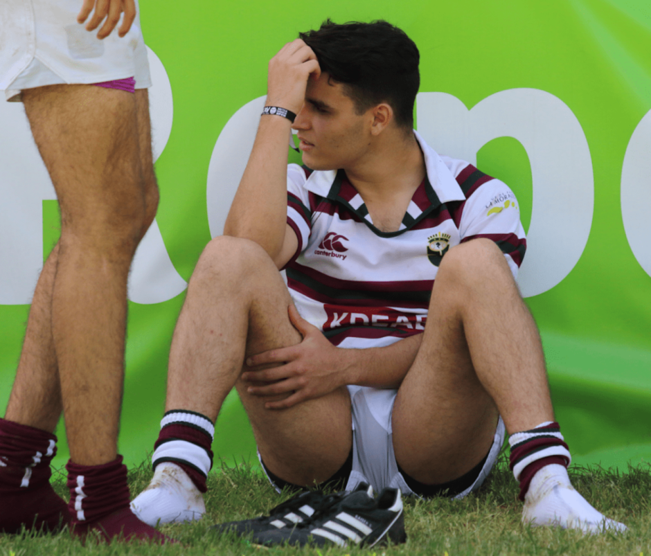 Guys in football panties