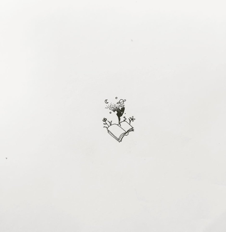 Tattoo sketches on a white background minimalism