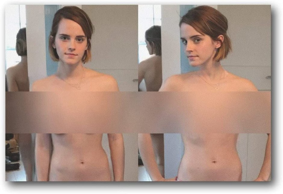 Naked actress Emma Watson