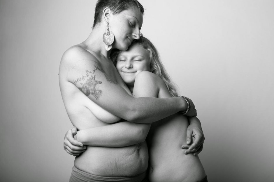 Family walks are naked