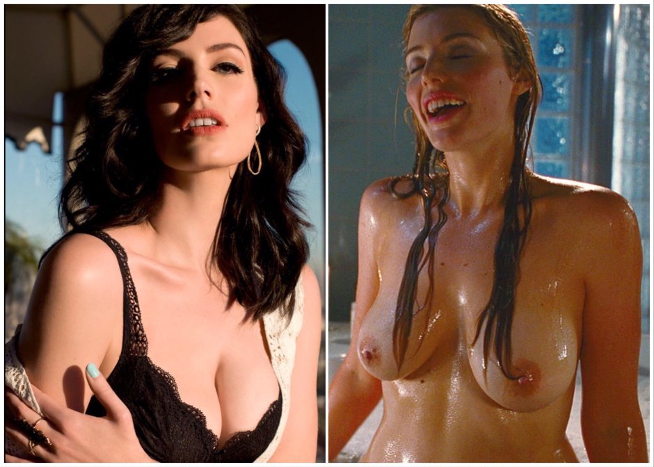 Jessica Paré naked in the movie "Time Machine in the Jacuzzi" GIF