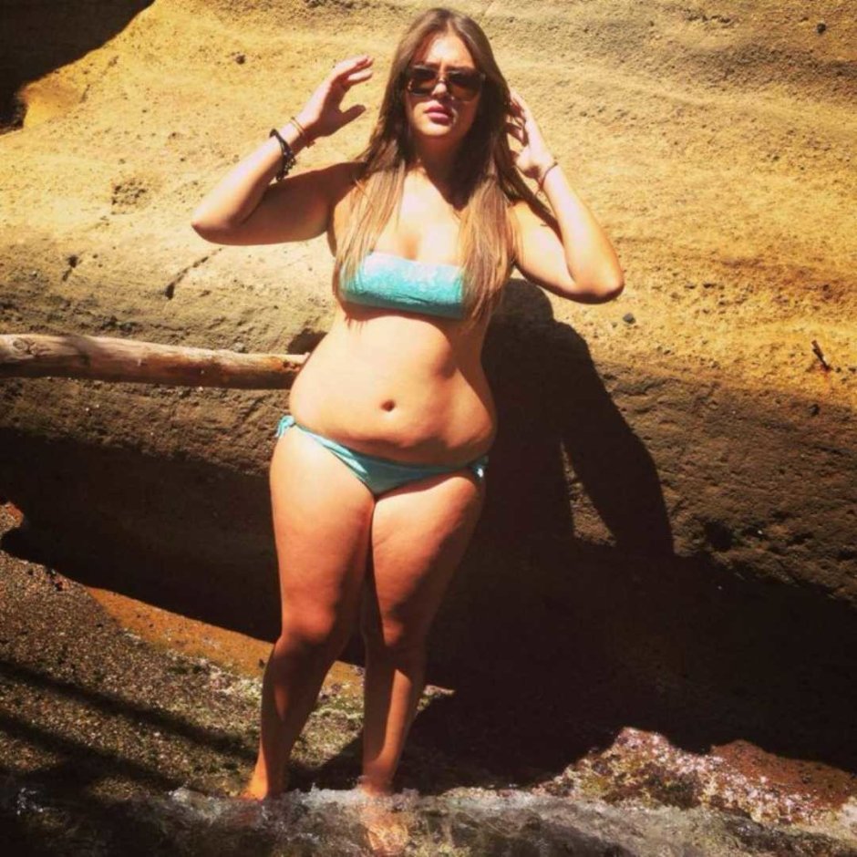 Big Chubby Belly in a swimsuit