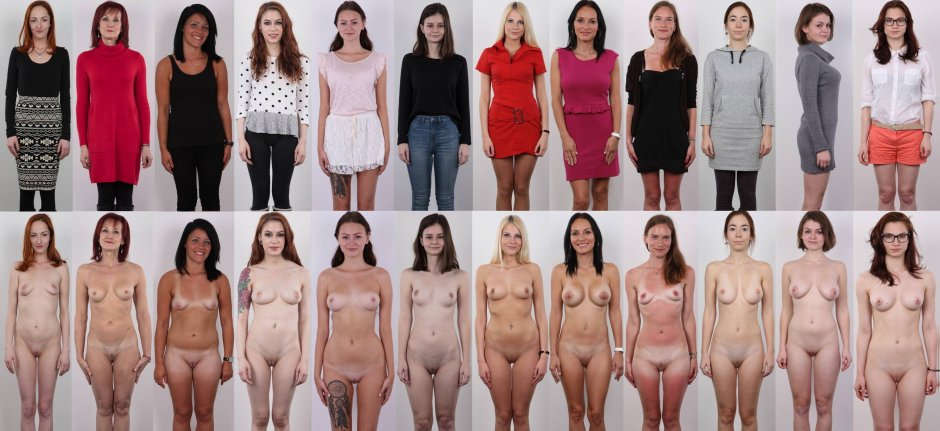 Naked women of different races