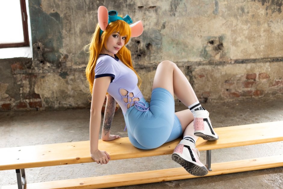 Cosplay in a swimsuit