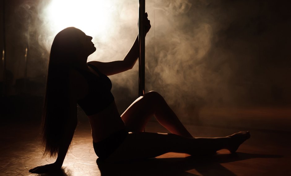 Stripper in the darkness