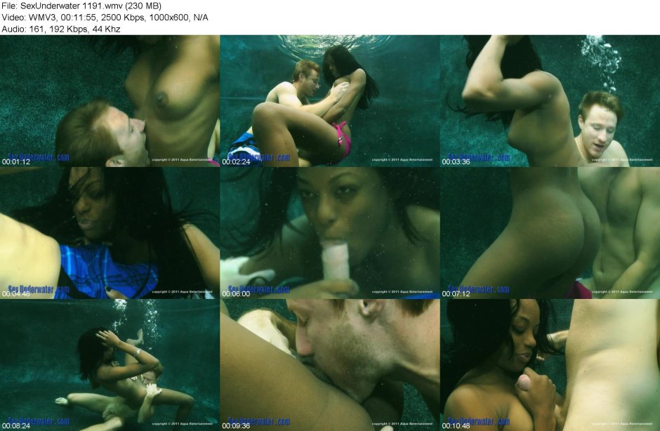 Fuck underwater in scuba dummy