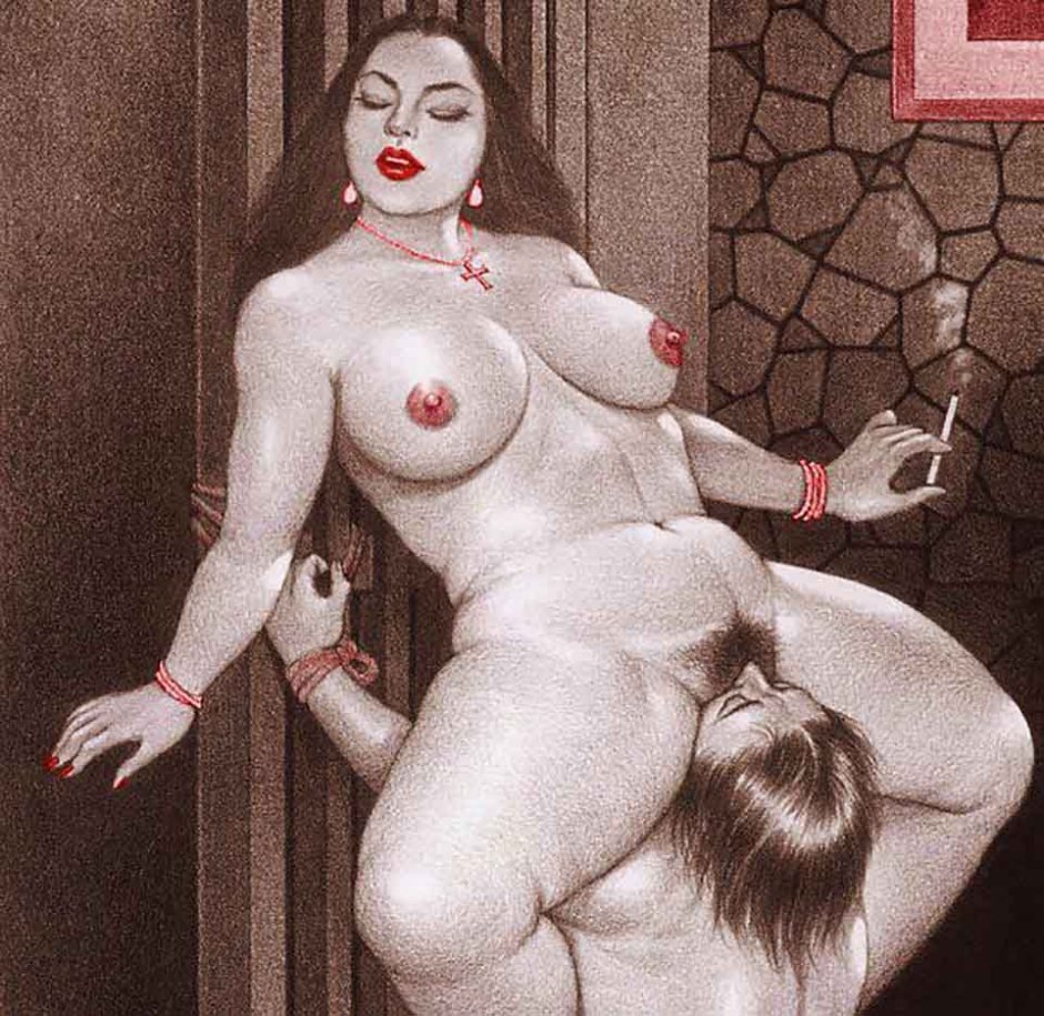 BDSM woman dominates