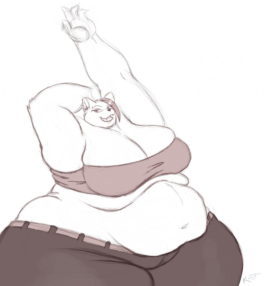Weight gain anime belly