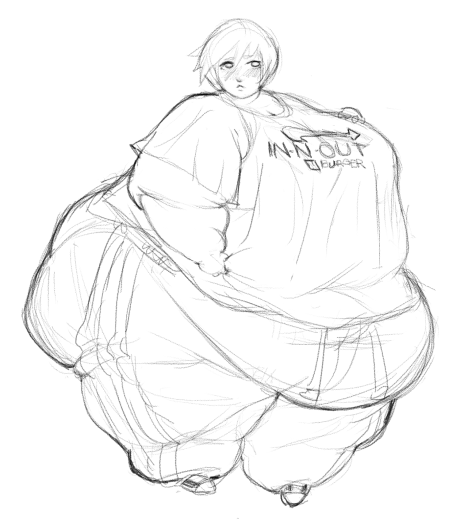 SSBBW feeding Fidi anime
