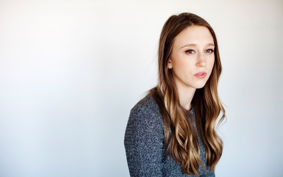 Taissa Farmiga with flowers