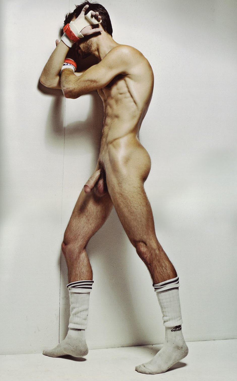 Male nude in an art studio