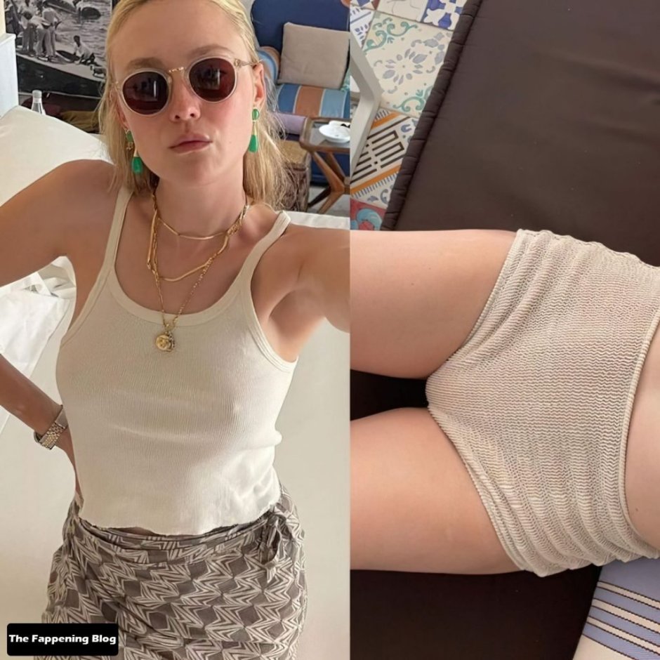 Dakota Fanning in the Selfie swimsuit