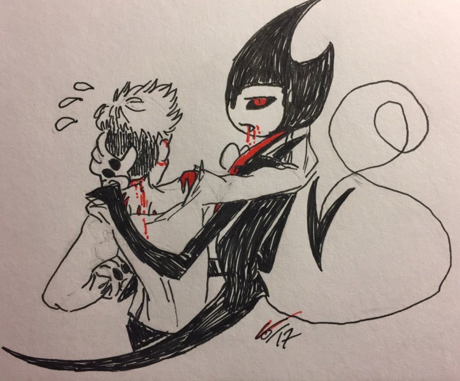 Bendy Demon and Henry