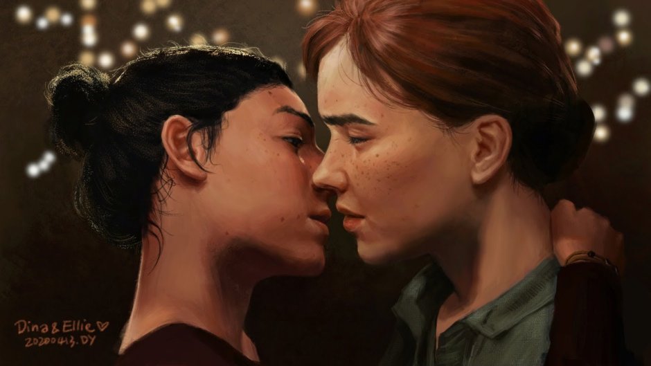 The Last of US 2 Ellie and Dina Kiss