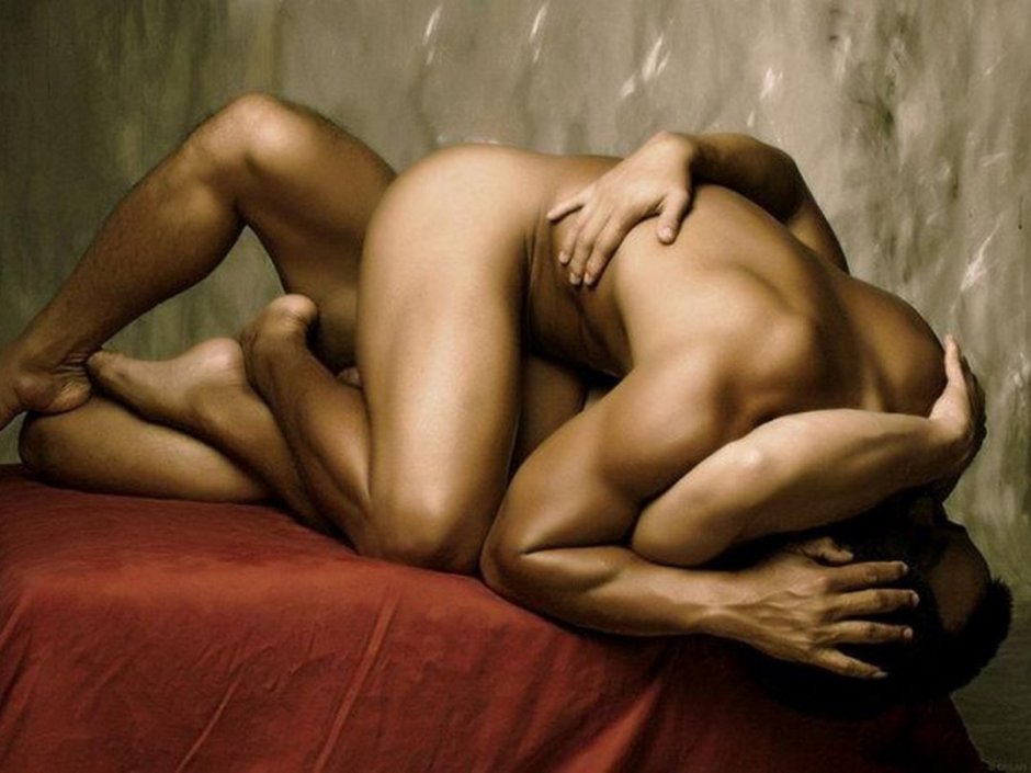 Naked men and women together