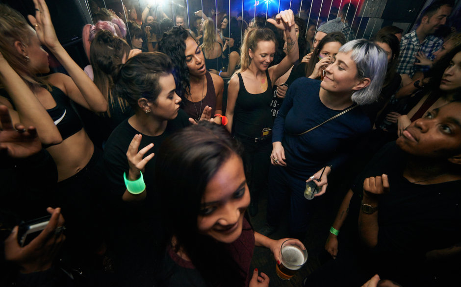 Girls in a club in Moscow