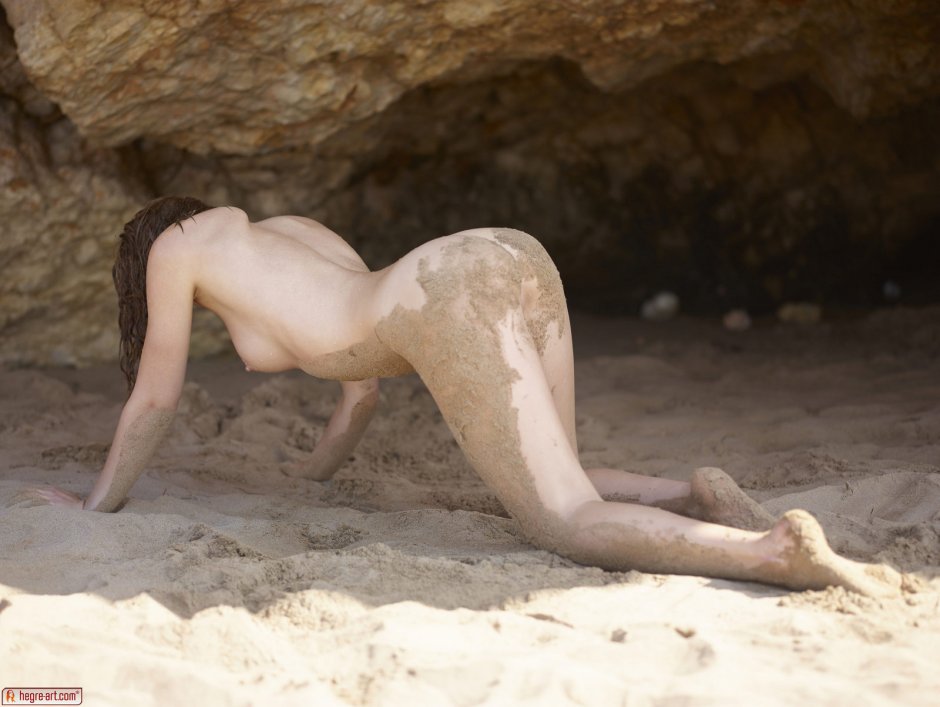 Naked in a cave without panties