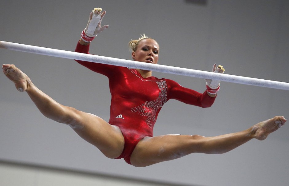 Naked gymnast Lala Rumankina