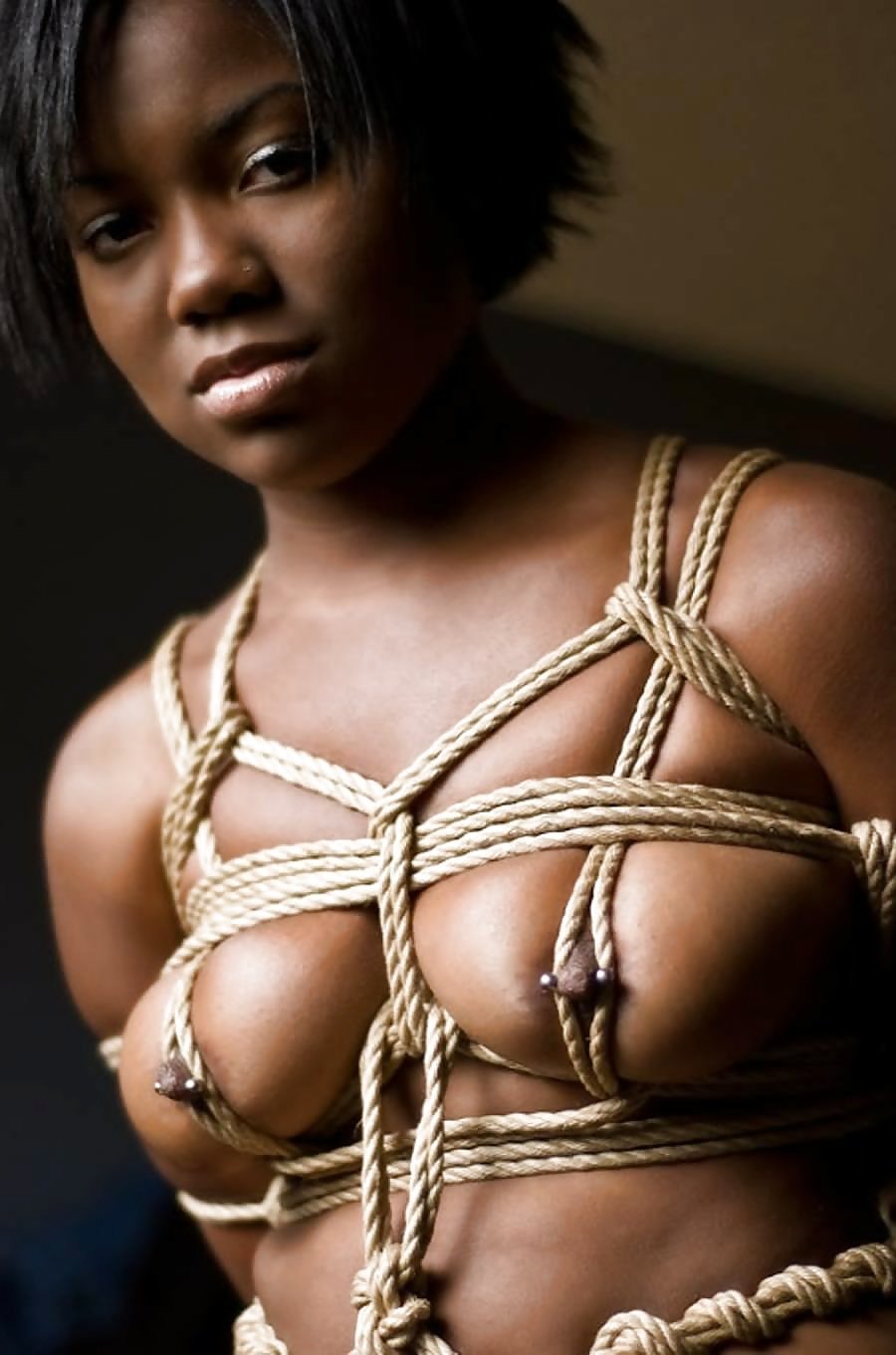 The girl is a black woman slave