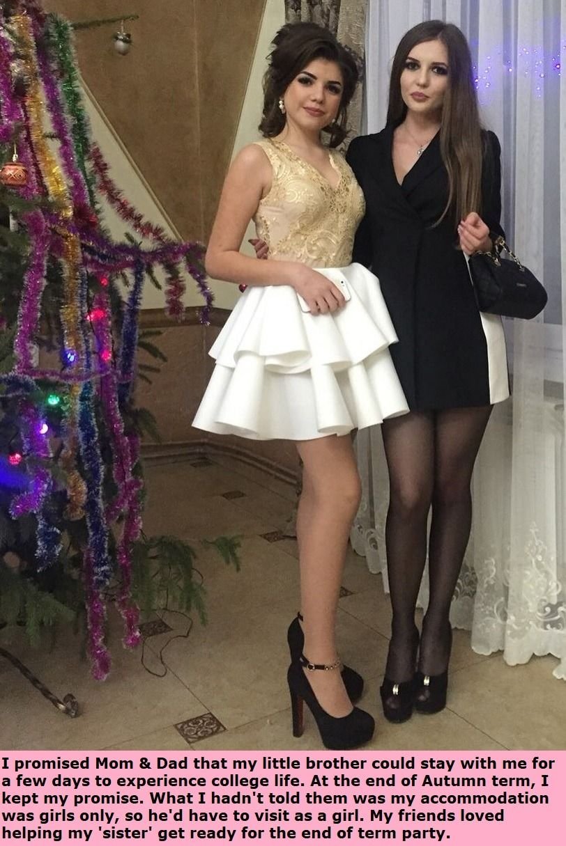 Transvestites and crossdressers in tights