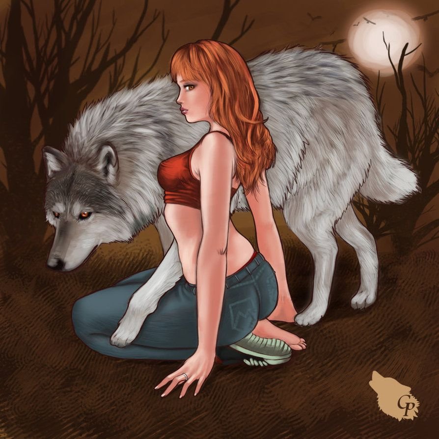 Wolf is a werewolf girl