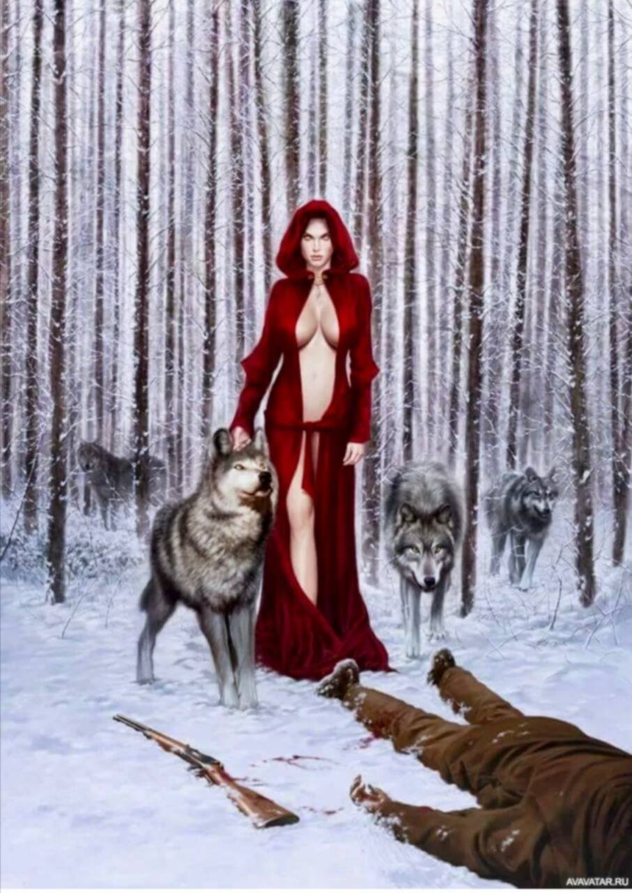 Katherine Gaindr Red Red Riding Hood Art