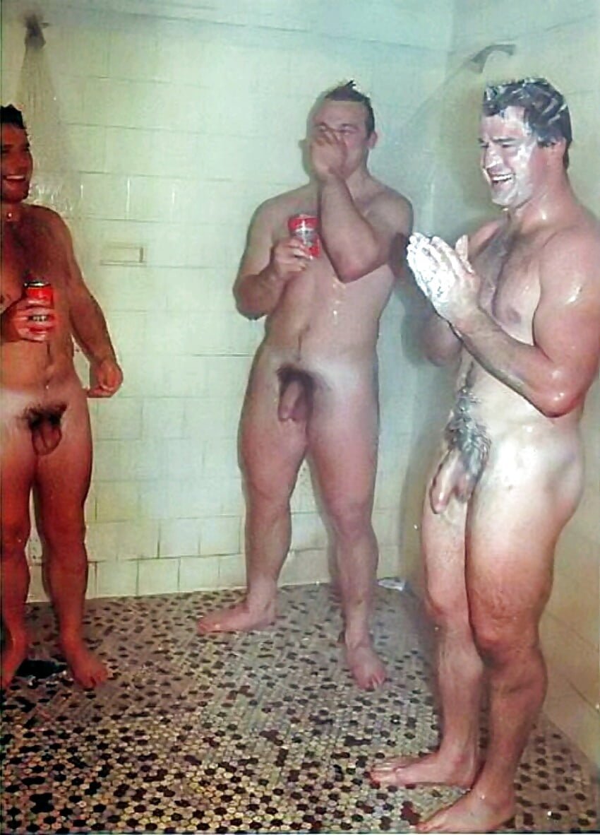Naked man with a cut member