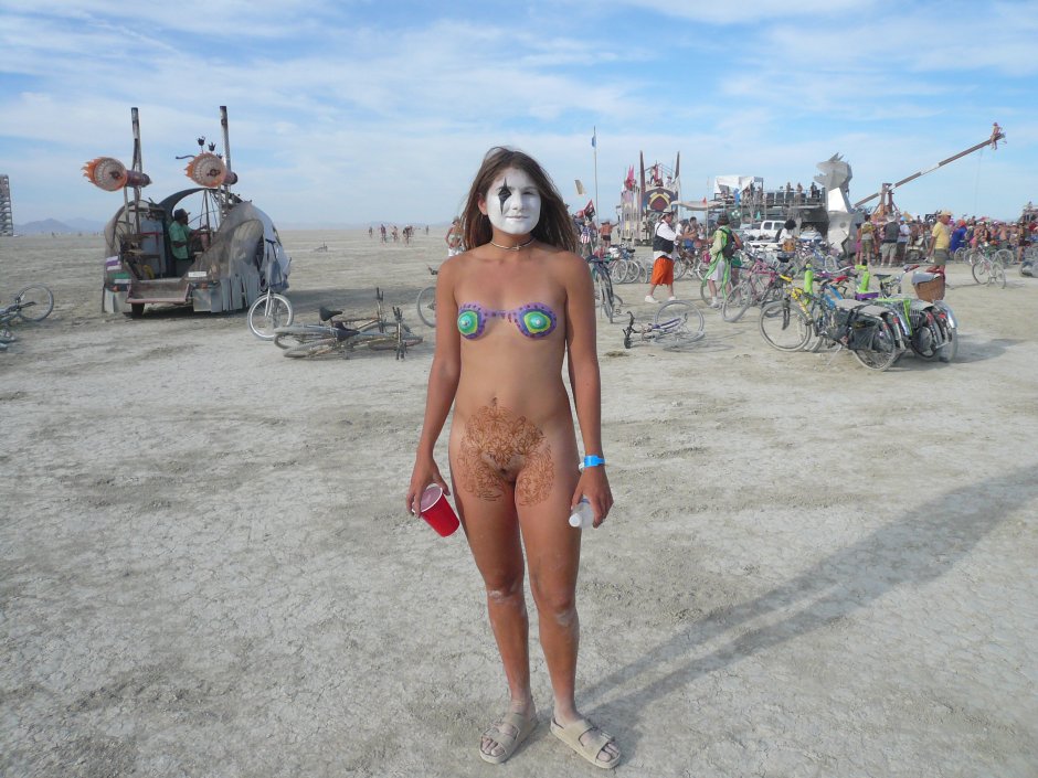 Berning Maine Festival Nude Man