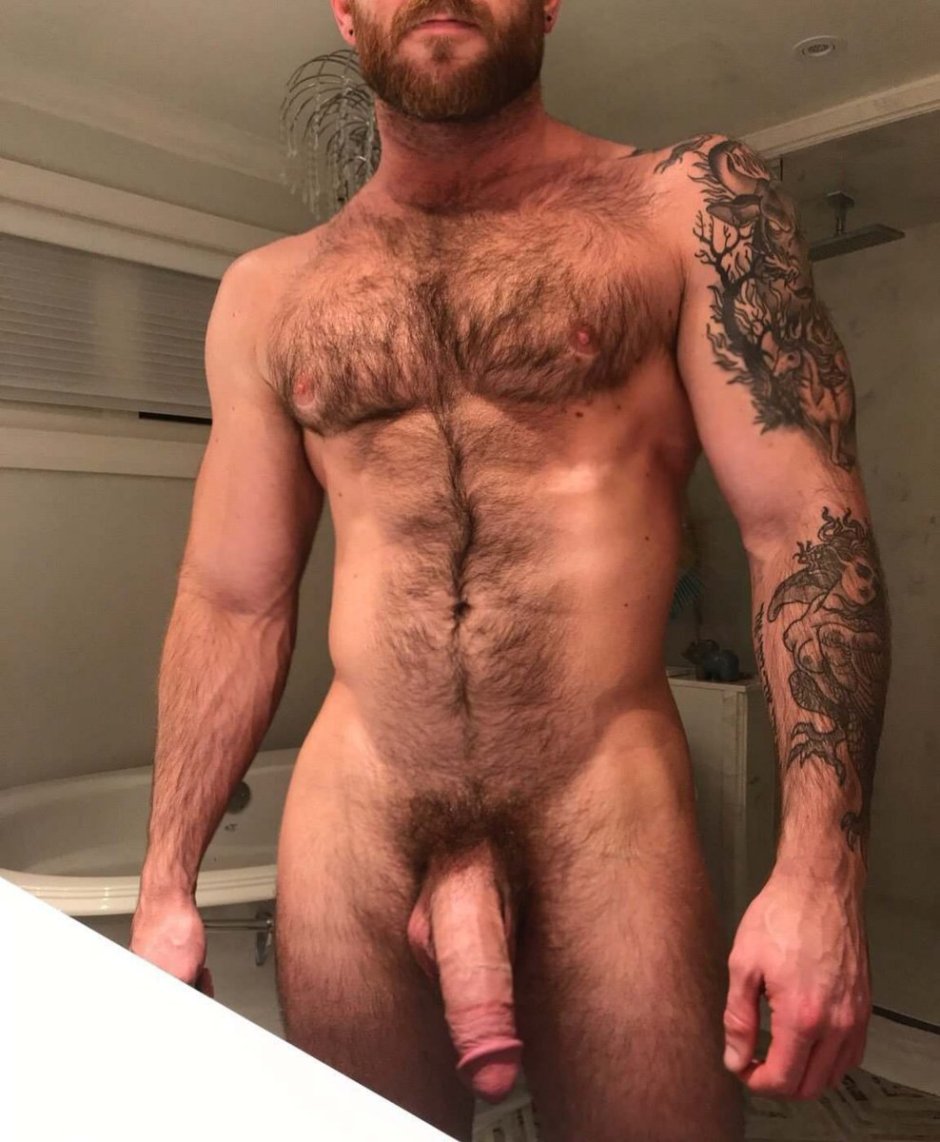 Hairy men with huge members